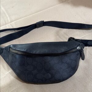 Coach Black Leather belt bag